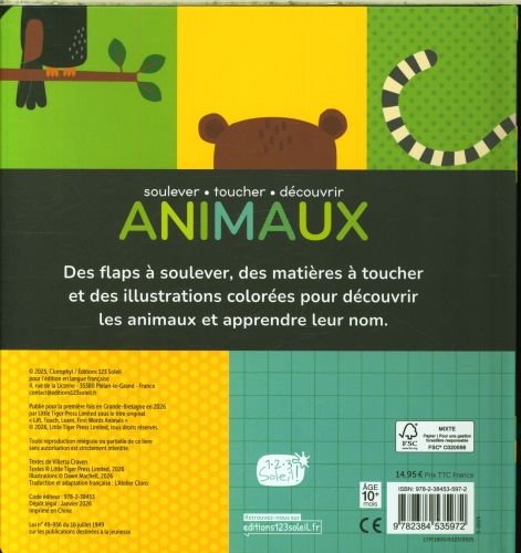 Produktbild: Animaux : soulever, toucher, d&eacute;couvrir
