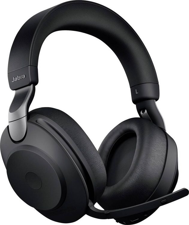 Produktbild: Jabra Evolve2 85 UC Over Ear Headset Bluetooth&reg;, kabelgebunden Stereo Schwarz Mikrofon-Rauschunterdr&uuml;ckung Lautst&auml;rkeregelung