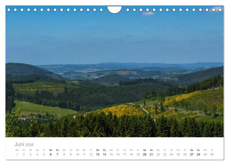 Produktbild: Sauerl&auml;nder Berge (Wandkalender 2026 DIN A4 quer), CALVENDO Monatskalender