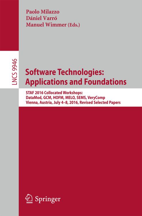 Produktbild: Software Technologies: Applications and Foundations