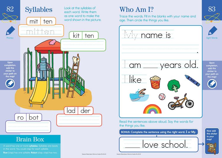 Produktbild: Summer Brain Quest: Between Grades Pre-K & K