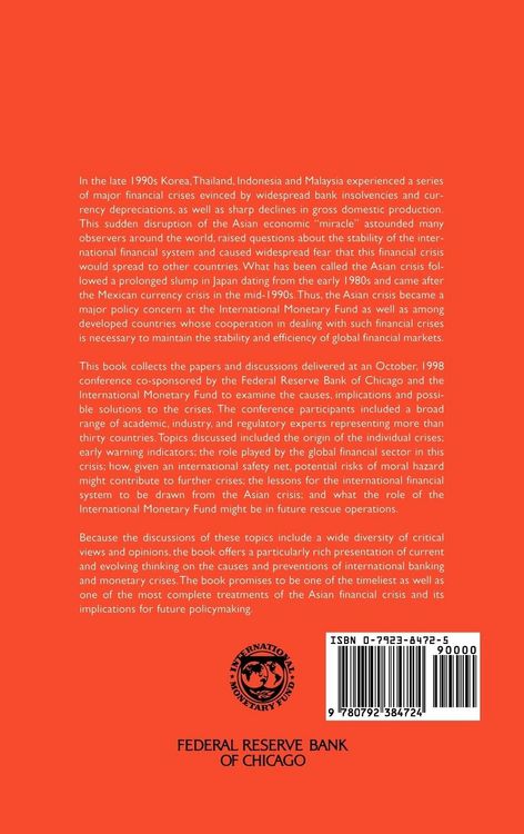 Produktbild: The Asian Financial Crisis: Origins, Implications, and Solutions