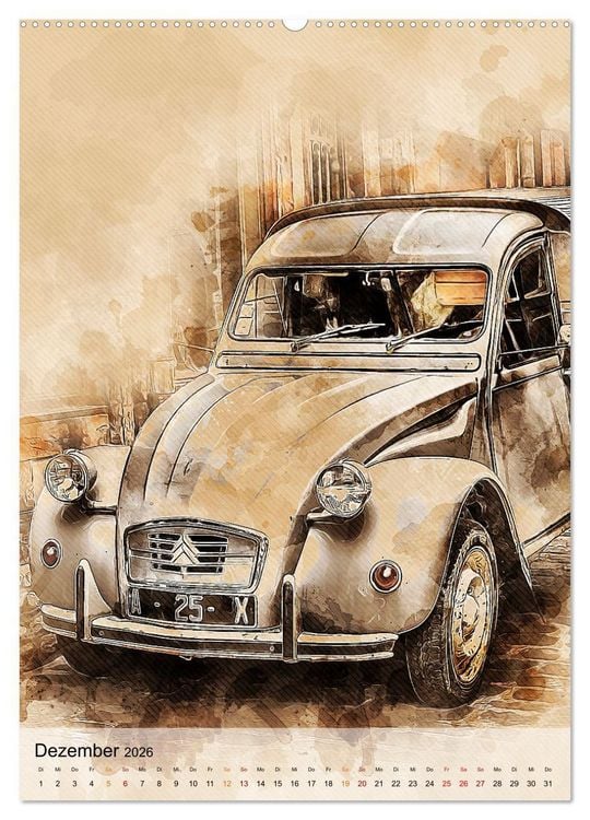 Produktbild: Die Ente - Automobil Legende (hochwertiger Premium Wandkalender 2026 DIN A2 hoch), Kunstdruck in Hochglanz