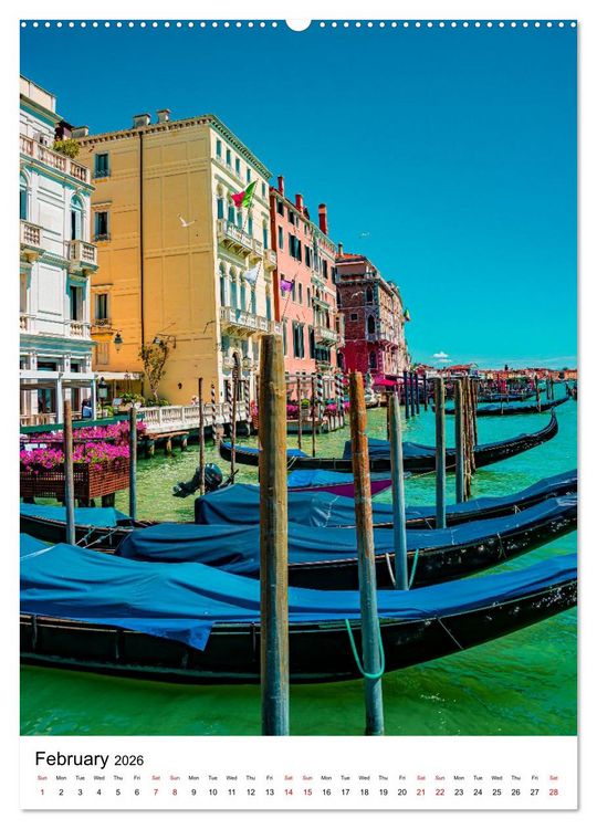 Produktbild: Italy, Venice - Immortal City on Water (High Quality Premium Wall Calendar 2026 DIN A2 portrait),CALVENDO 12 Month Wall Calendar