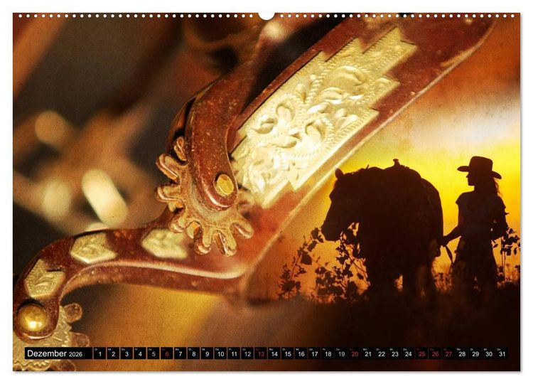 Produktbild: Western-Feeling (hochwertiger Premium Wandkalender 2026 DIN A2 quer), Kunstdruck in Hochglanz