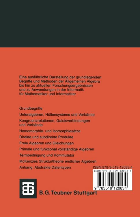 Produktbild: Allgemeine Algebra