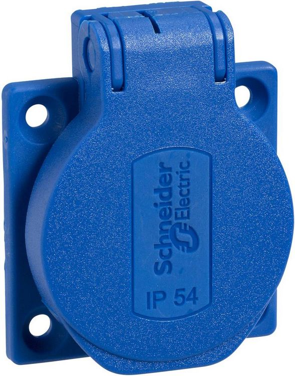 Produktbild: Schneider Electric PKS52B Einbau-Steckdose IP54, IK08 Blau