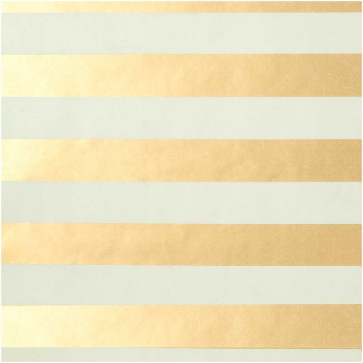 Produktbild: Seidenpapier Streifen, Creme/Gold, MIX