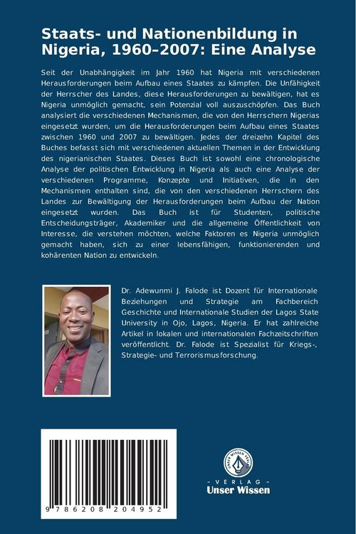 Produktbild: Staats- und Nationenbildung in Nigeria, 1960-2007: Eine Analyse