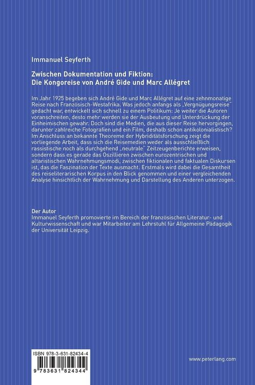 Produktbild: Zwischen Dokumentation und Fiktion: Die Kongoreise von Andr&eacute; Gide und Marc All&eacute;gret