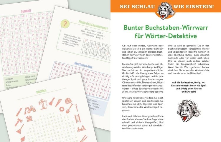 Produktbild: Sei schlau wie Einstein! - Wortsuchr&auml;tsel in Gro&szlig;schrift