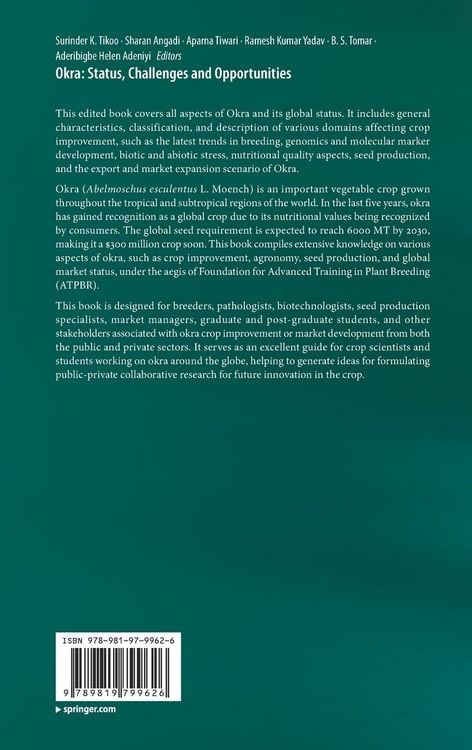 Produktbild: Okra: Status, Challenges and Opportunities