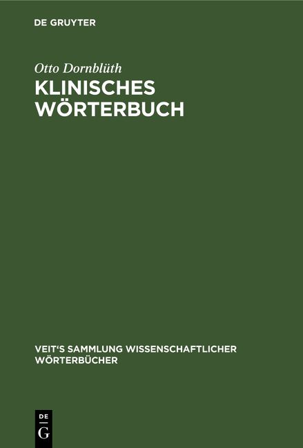 Produktbild: Klinisches W&ouml;rterbuch