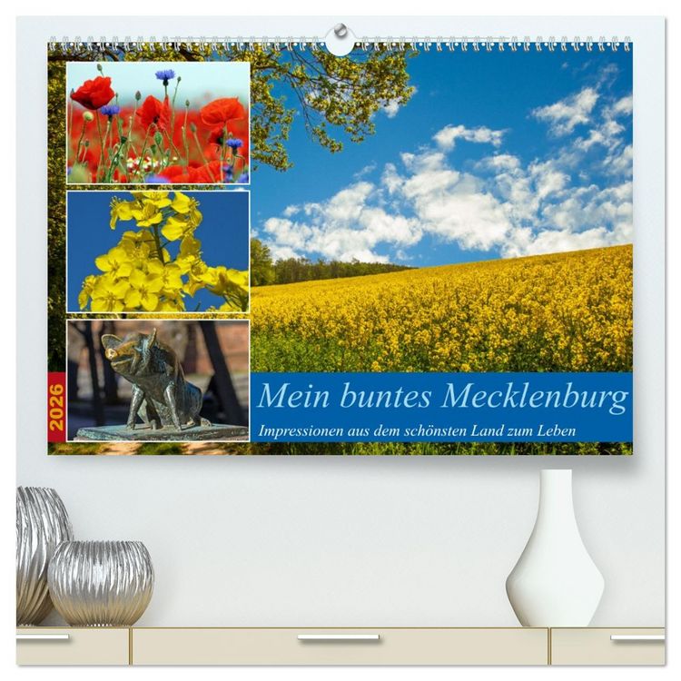 Produktbild: Mein buntes Mecklenburg (hochwertiger Premium Wandkalender 2026 DIN A2 quer), Kunstdruck in Hochglanz
