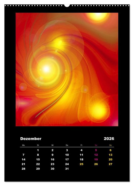 Produktbild: Energie-Spiralen 2026 (Wandkalender 2026 DIN A2 hoch), CALVENDO Monatskalender
