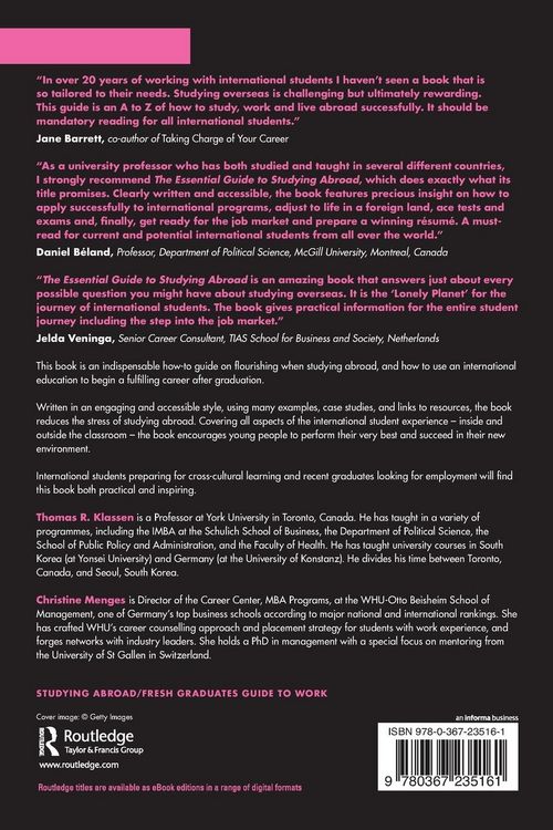 Produktbild: The Essential Guide to Studying Abroad