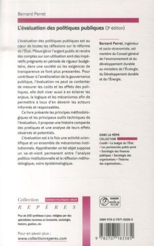 Produktbild: L'evaluation des politiques publiques