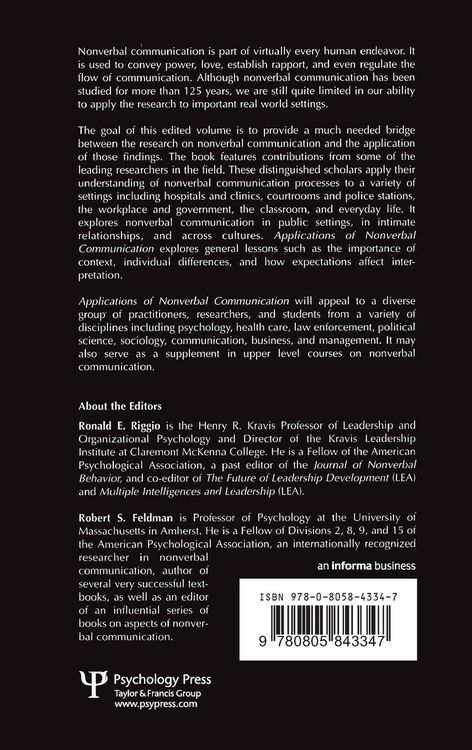 Produktbild: Applications of Nonverbal Communication