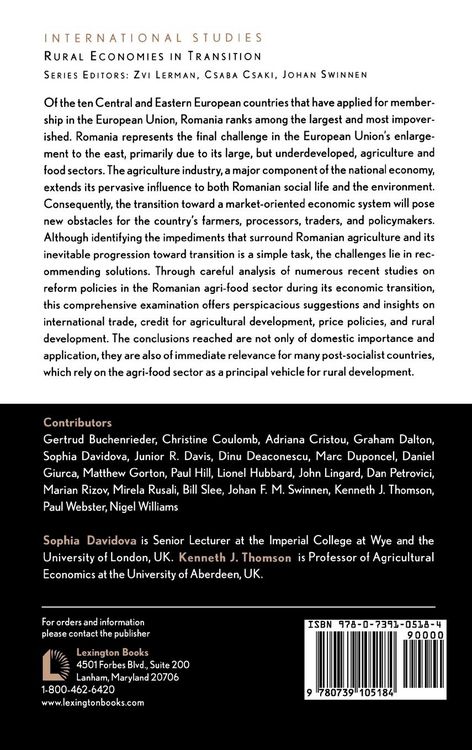 Produktbild: Romanian Agriculture and Transition Toward the EU