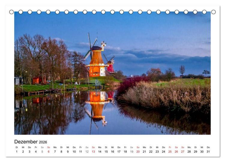 Produktbild: OSTFRIESLAND Strand und Mee(h)r (Tischkalender 2026 DIN A5 quer), CALVENDO Monatskalender