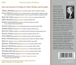 Produktbild: Tobias Matthay-Seltene und unver&ouml;ffentlichte Auf