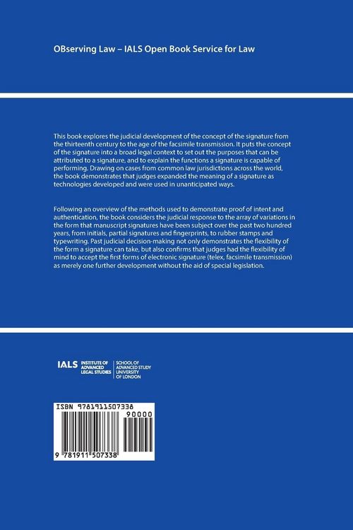 Produktbild: The Signature in Law
