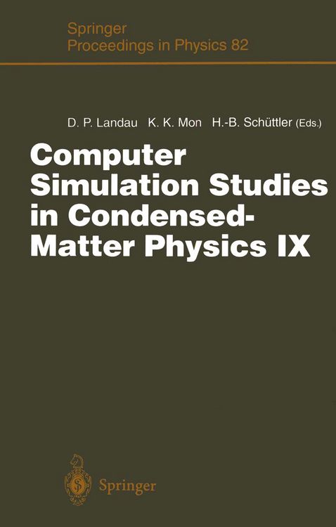 Produktbild: Computer Simulation Studies in Condensed-Matter Physics IX