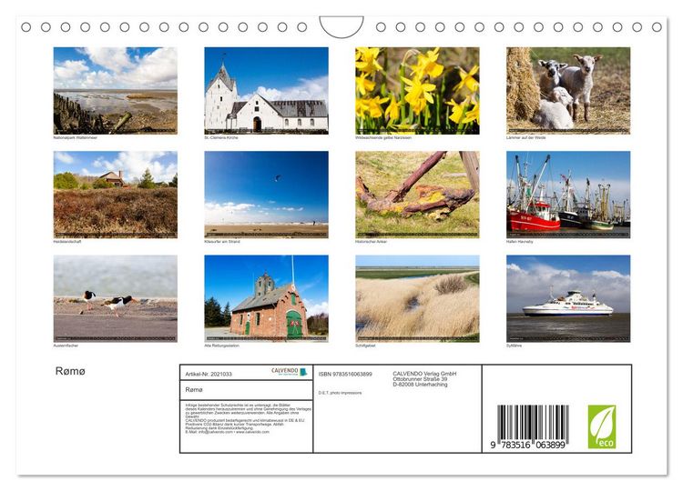 Produktbild: R&oslash;m&oslash; (Wandkalender 2026 DIN A4 quer), CALVENDO Monatskalender