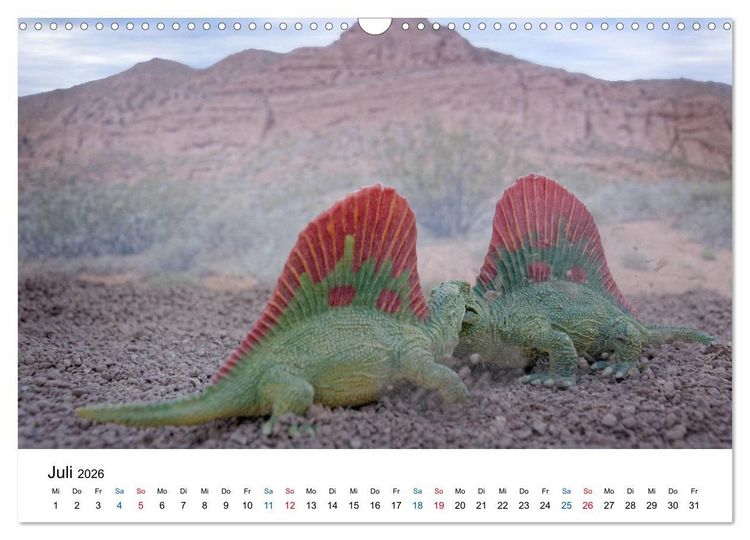Produktbild: Faszination Urzeit - wenn Spielzeugdinos zum Leben erwachen (Wandkalender 2026 DIN A3 quer), CALVENDO Monatskalender