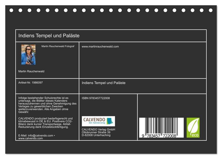 Produktbild: Indiens Tempel und Pal&auml;ste (Tischkalender 2026 DIN A5 quer), CALVENDO Monatskalender