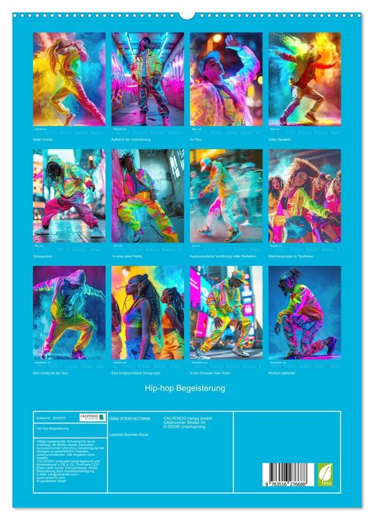 Produktbild: Hip-hop Begeisterung (hochwertiger Premium Wandkalender 2026 DIN A2 hoch), Kunstdruck in Hochglanz