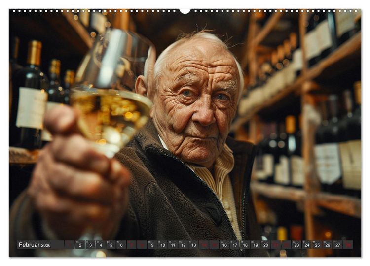 Produktbild: Wein begeistert (Wandkalender 2026 DIN A2 quer), CALVENDO Monatskalender