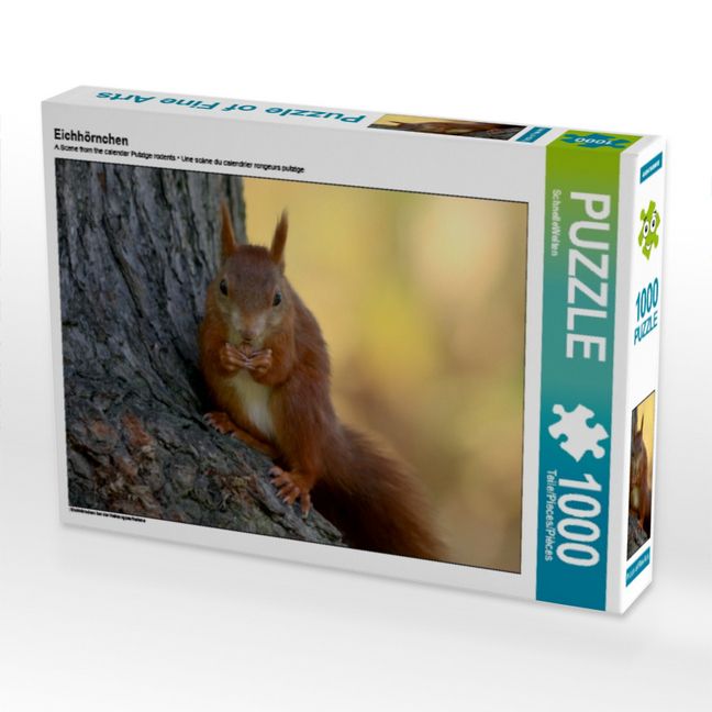 Produktbild: CALVENDO Puzzle Eichh&ouml;rnchen 1000 Teile Puzzle quer | 1000 Teile Lege-Gr&ouml;&szlig;e 64 &times; 48 cm Foto-Puzzle f&uuml;r gl&uuml;ckliche Stunden