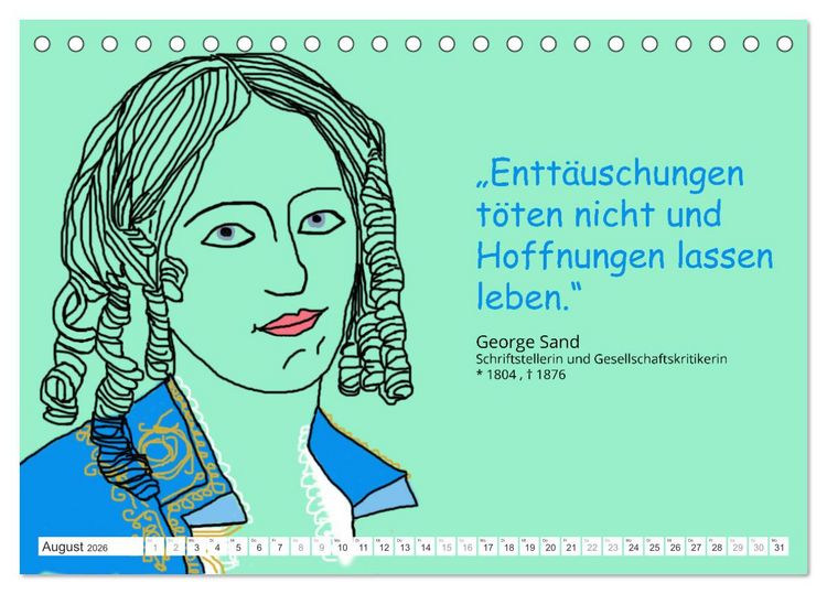 Produktbild: Zitate f&uuml;r Motivation und Perspektivenwechsel (Tischkalender 2026 DIN A5 quer), CALVENDO Monatskalender