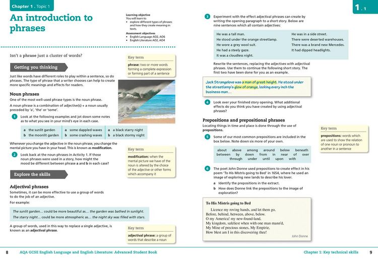 Produktbild: AQA GCSE ENGLISH ADVANCED SB