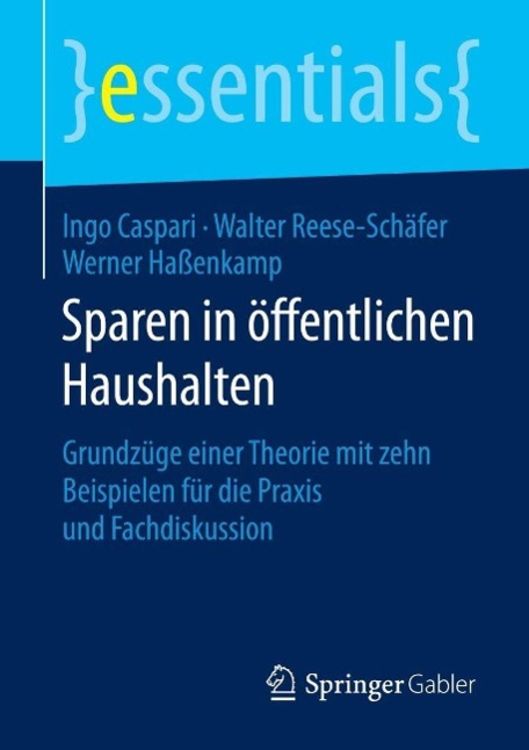 Produktbild: Sparen in &ouml;ffentlichen Haushalten