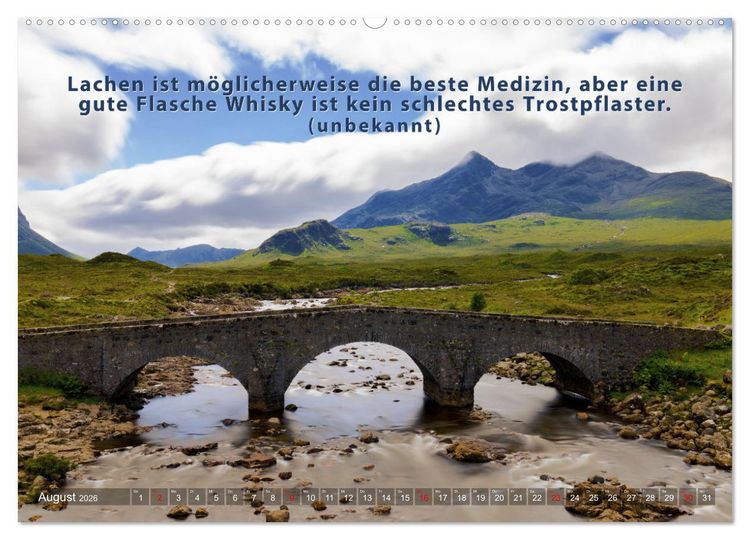 Produktbild: Whisky-Spr&uuml;che (hochwertiger Premium Wandkalender 2026 DIN A2 quer), Kunstdruck in Hochglanz