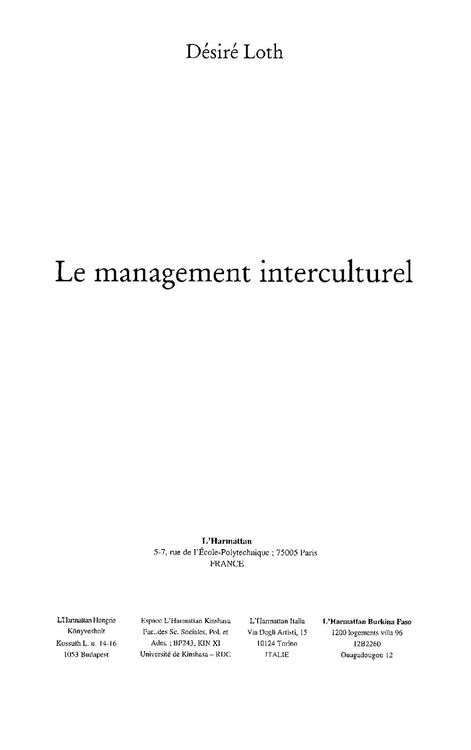 Produktbild: Management interculturel