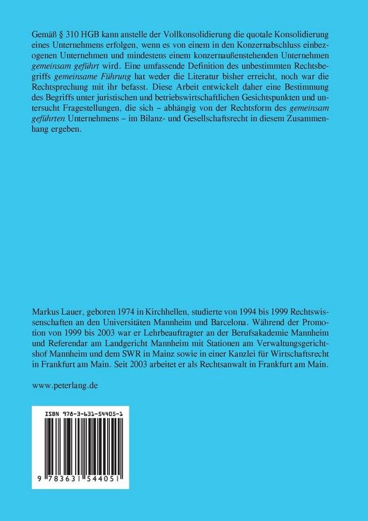 Produktbild: Gemeinsam gef&uuml;hrte Unternehmen im Bilanz- und Gesellschaftsrecht