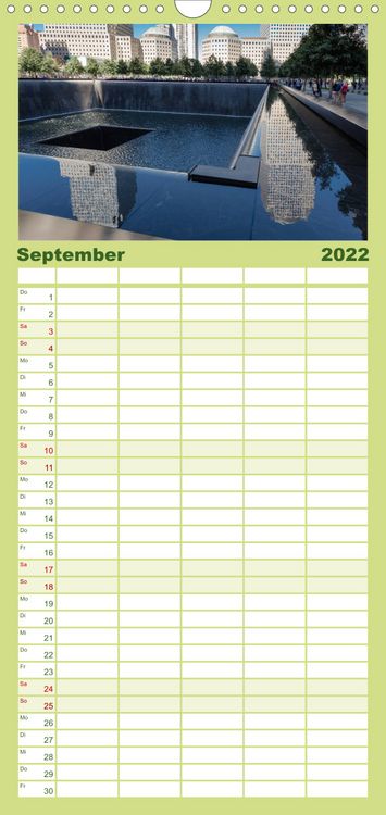 Produktbild: Familienplaner New York City Impressionen / Geburtstagskalender (Wandkalender 2022 , 21 cm x 45 cm, hoch)