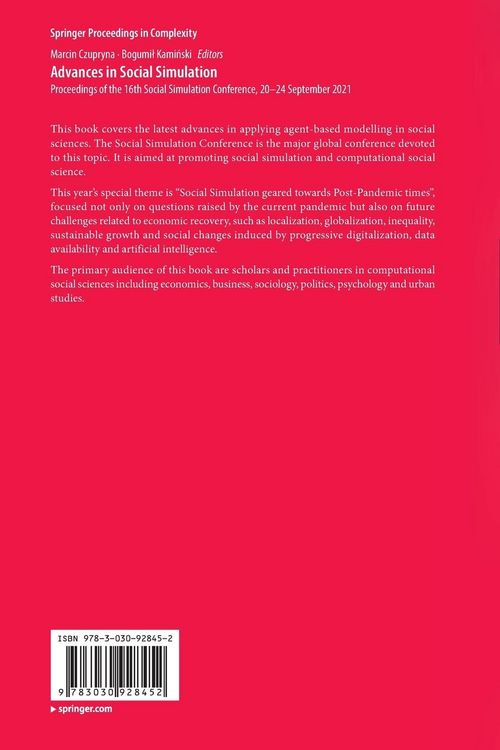 Produktbild: Advances in Social Simulation