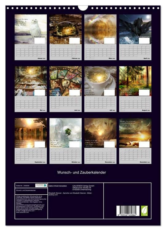 Produktbild: Wunsch- und Zauberkalender (Wandkalender 2026 DIN A3 hoch), CALVENDO Monatskalender