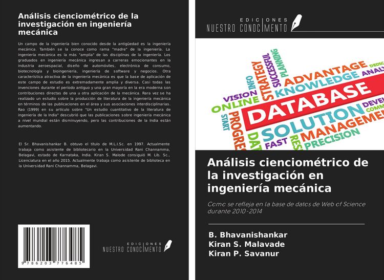 Produktbild: An&aacute;lisis cienciom&eacute;trico de la investigaci&oacute;n en ingenier&iacute;a mec&aacute;nica