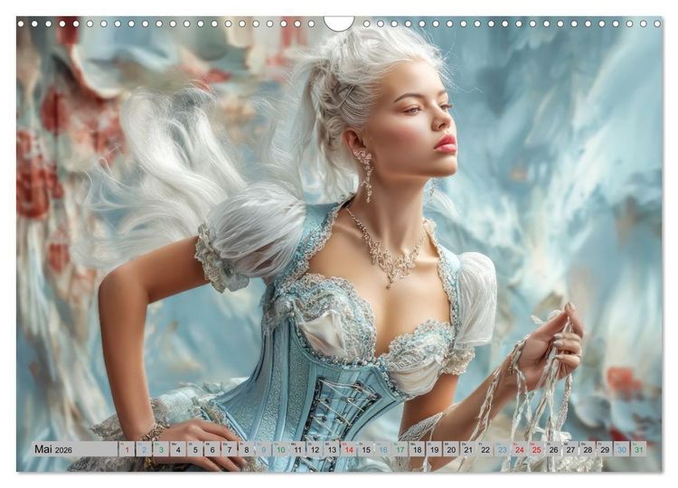 Produktbild: Frauen und Korsetts - Malerische Werke (Wandkalender 2026 DIN A3 quer), CALVENDO Monatskalender