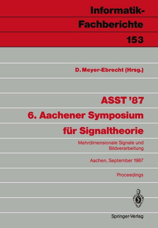 Produktbild: ASST '87 6. Aachener Symposium f&uuml;r Signaltheorie