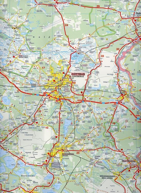 Produktbild: H&ouml;fer Stra&szlig;enkarte DE 027 Lausitz 1:200.000