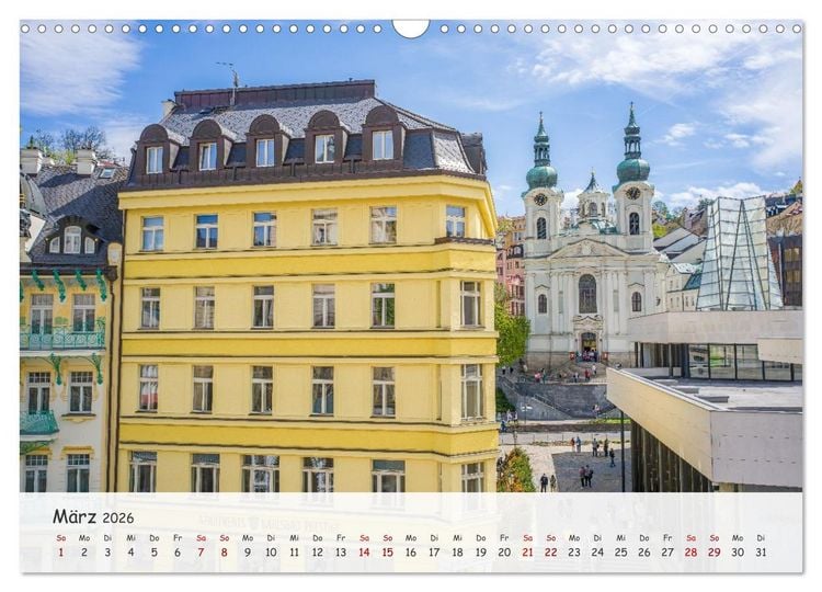 Produktbild: Karlsbad / Karlovy Vary - Kleinod im Westb&ouml;hmischen B&auml;derdreieck (Wandkalender 2026 DIN A3 quer), CALVENDO Monatskalender