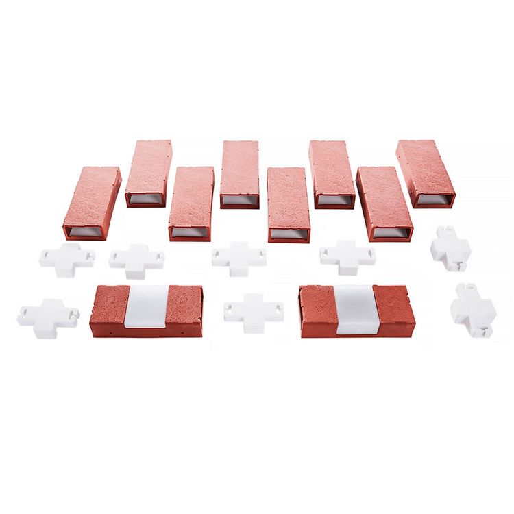 Produktbild: HTI-Living Beetumrandung Nessa Solar, Brick, 50tlg.terracotta