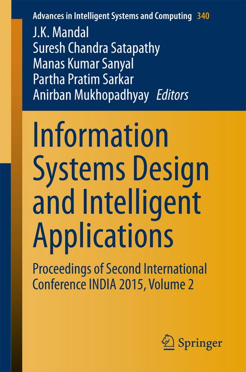 Produktbild: Information Systems Design and Intelligent Applications
