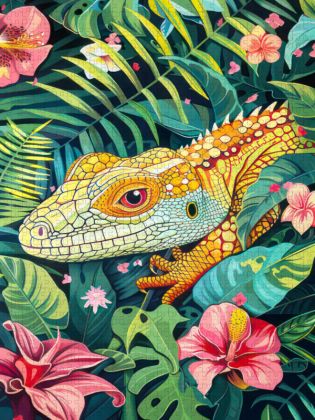 Produktbild: CALVENDO Puzzle Dschungeltiere Pop-Art | 1000 Teile Lege-Gr&ouml;&szlig;e 64x48cm Foto-Puzzle f&uuml;r gl&uuml;ckliche Stunden